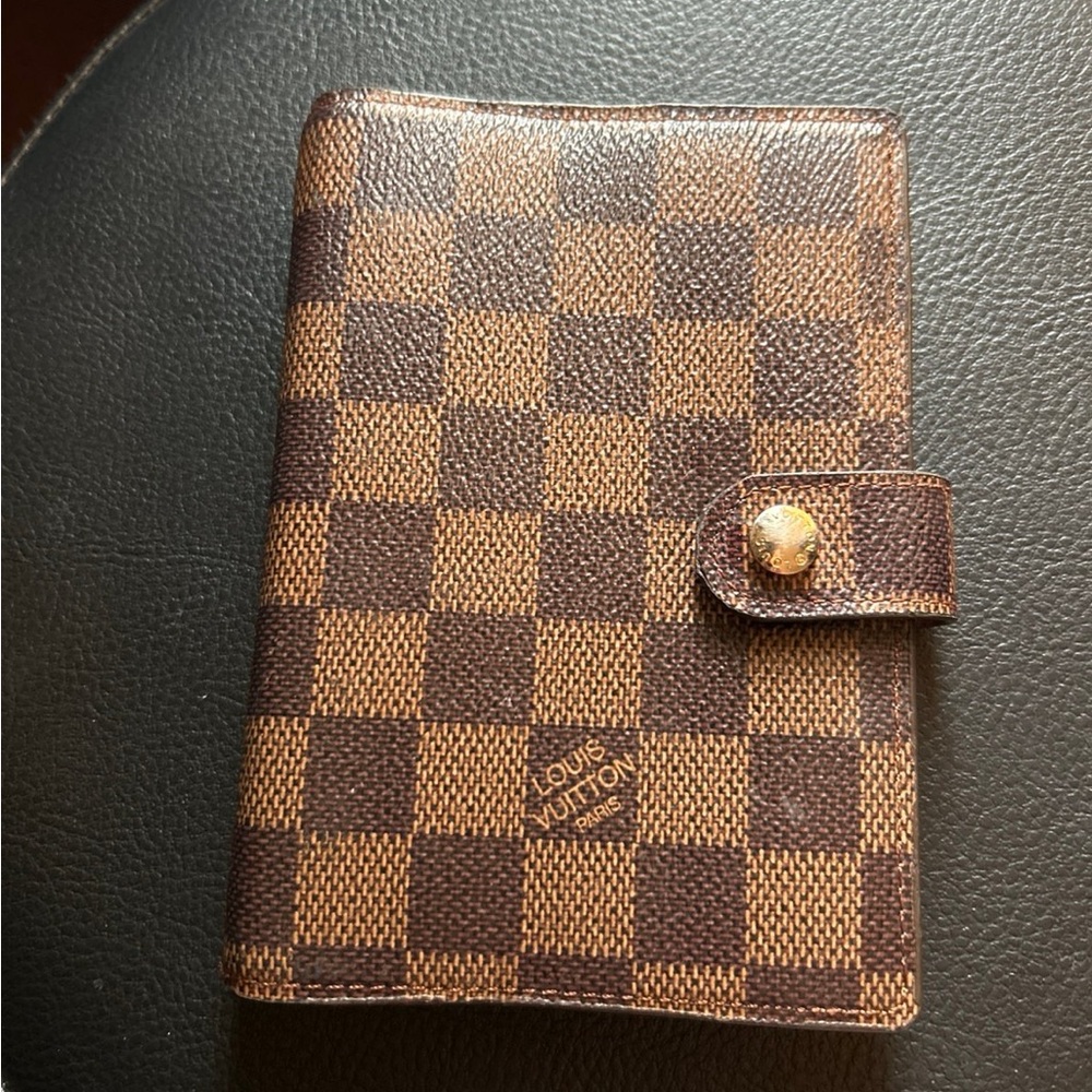 Brown Checkered PM Planner Wallet